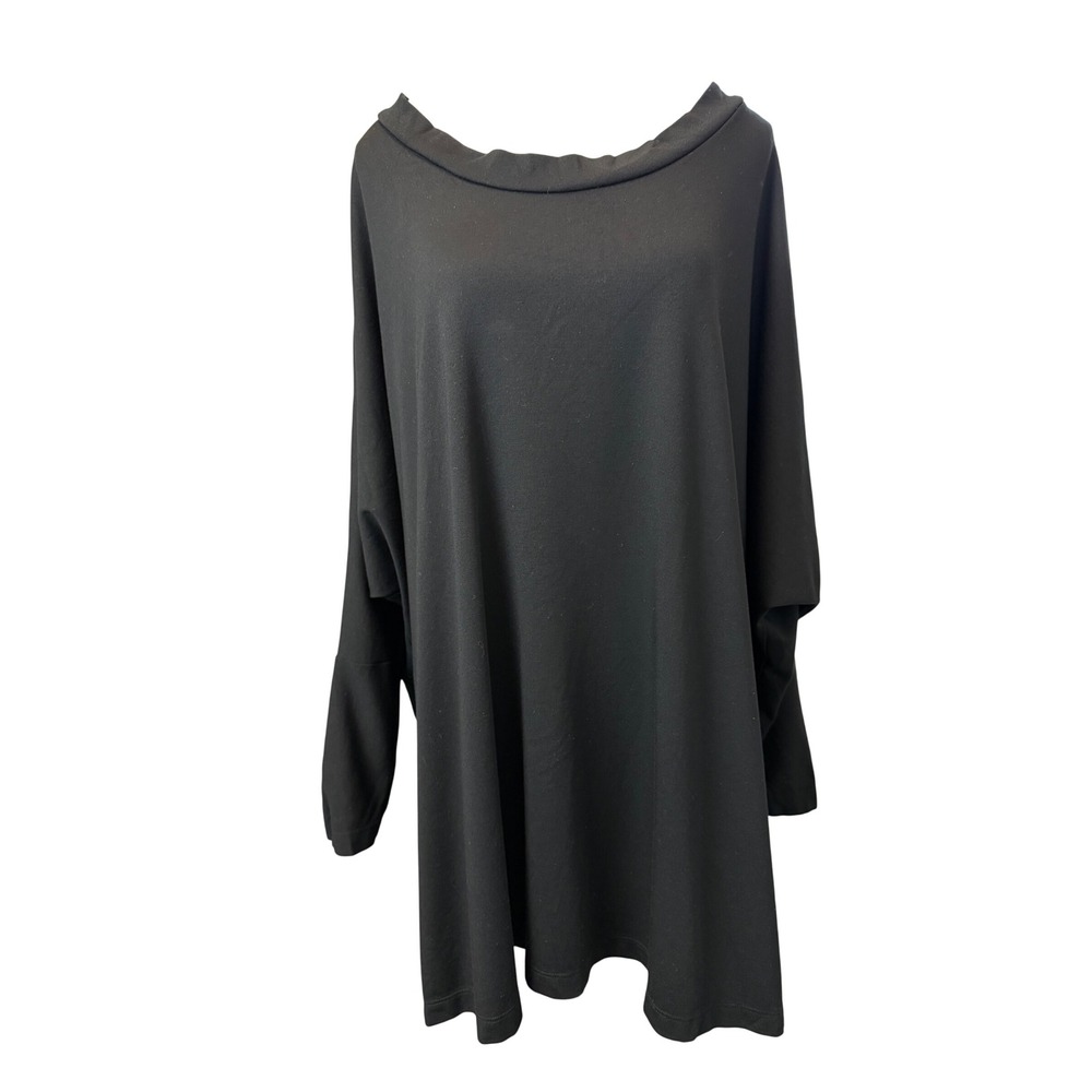 Bryn Walker MED Black Modal Oversize Dolman Tunic Top Minimalist Basic Staple